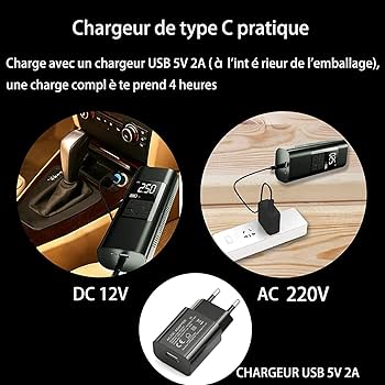 PowerAir Pro – Gonfleur de pneus électrique portable